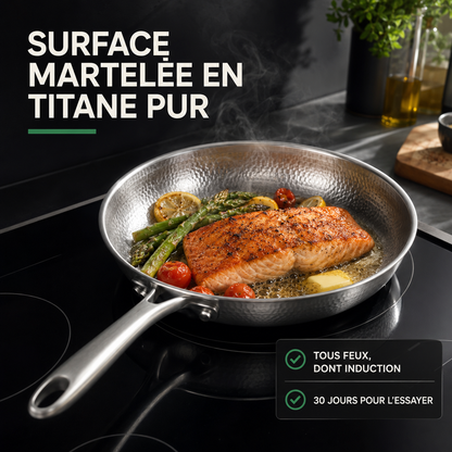 Poêle Titan Pure — 100% Titane Pur, Sans PFAS