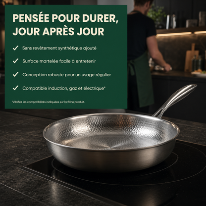 Poêle Titan Pure — 100% Titane Pur, Sans PFAS